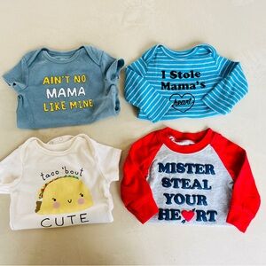 0-3 month baby boy graphic tees mom mama tacos